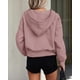thumbnail image 2 of Sudadera para Mujer PRETTYGARDEN con Media Cremallera y Capucha Corta Rosa Talla S, 2 of 8