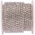 thumbnail image 3 of 10 Yard 3mm Crystal Rhinestone Close Chain Clear Trimming Claw Chain Sewing Craft 2330pcs Rhinestones - Crystal (Silver Bottom), 3 of 7