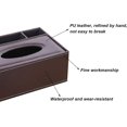 thumbnail image 2 of 1 Piece Multifunctional Pu Leather Tissue Box, Brown Square Tissue Box, Brown Tissue Box For Home, Office, Kitchen, Restaurant, Car, Dorm, Etc, 2 of 5