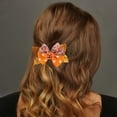 thumbnail image 2 of Unique Bargains 1 Pc Duckbill Clip Halloween Sequins Pumpkin Hair Clip for Women Orange, 2 of 5