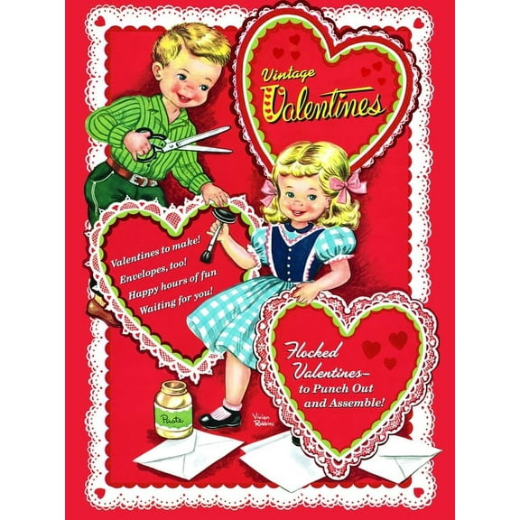 Press Out Book Vintage Valentines, (Paperback)