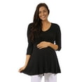 thumbnail image 2 of Women's 3/4 Maternity Sleeve V-neck Tunic, 2 of 8