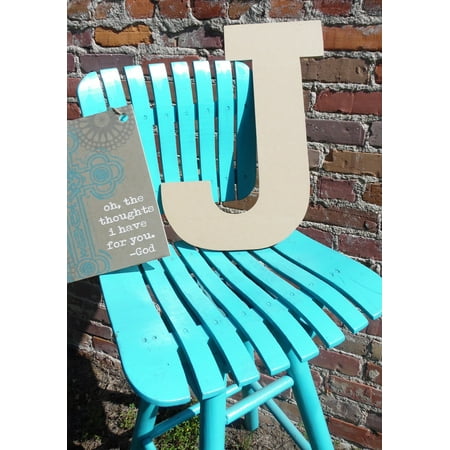 Wood Letter, Block Wooden Letter J 18'', Unfinished Wall Hanging