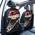 thumbnail image 3 of Fuzoiu Fierce Red Viper Graphic Art Print 2 Pack Kick Mat Back Seat Protector With 3 Storage Pockets, Universal Car Seat Back Organizer For Kids Pets, Waterproof Backseat Protector For Most Car, 3 of 8