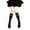 Black, variant on JeashCHAT Thigh High Socks Over Knee Rainbow Stripe Girls Football Sport Socks Black White