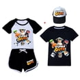 thumbnail image 2 of STUMBLEing-camisetas con estampado 3D para niños, pijamas de verano para niños pequeños, Camiseta de algodón + Pantalones cortos, disfraz para niñas, ropa deportiva informal, 2 of 4