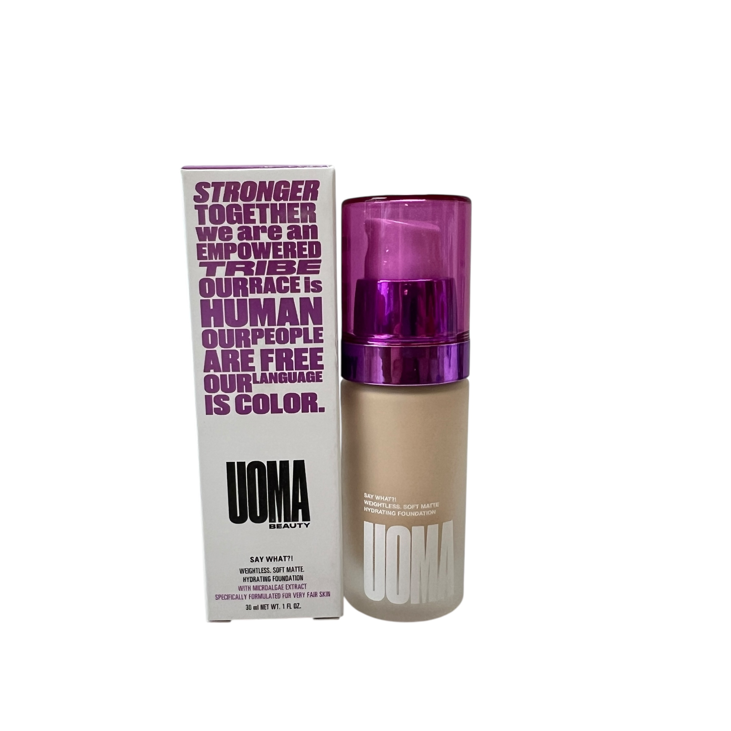Uoma Beauty Say What?! Weightless Soft Matte Hydrating Foundation 1 fl oz White Pearl T1N