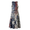 thumbnail image 6 of Dresses for Women 4th of July Sleeveless Deep V Neck Maxi Dress Summer Patriotic Button Flowy Long Sundress with Pockets Beach Vacation, 6 of 7