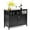 Black, variant on Giantex Kitchen Storage Sideboard, Kitchen Buffet Functional Cabinet with Open Shelf, Space Saving Storage Chest with Adjustable Shelf for Kitchen, Living Room, Dining Room (Black)