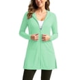 thumbnail image 2 of Uootdi Womens UPF50+ Sun Protection Dress Long Sleeve Hooded Zip Up Cover Up with Pockets Modest Beachwear Style Lightweight Comfortable Swimwear Gift, 2 of 5