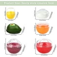 thumbnail image 2 of 6 PCS Fruit and Vegetable Storage Containers, Reusable Storage Keeper, Avocado Orange Lemon  Onion Garlic Tomato Shaped Saver Holder for Fridge, Refrigerator Crisper Vegetable for and Fruit, 2 of 7