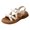 2White, variant on Girls Platform Sandals Kids Cute Wide Width Open Toe Flat Shoes Summer Non Slip Flat Beach Shoes Flower Girl Wedding Shoes 11.5 Little Kids