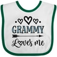 thumbnail image 3 of Inktastic My Grammy Loves Me Grandchild Girls Baby Bib, 3 of 4