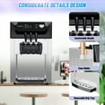 thumbnail image 3 of Commercial 3-Flavor Soft Serve Ice Cream Machine 2200W, 5.3-7.4 Gal/Hr LCD Touch Screen Auto Cleaning for Home, Snack Bars & Restaurants – No Pre-Chill Needed, 3 of 6