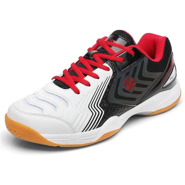Xishao Zapatos casuales de bádminton para hombre, zapatos de cancha ligeros, zapatos de tenis de entrenamiento de raquetbol Xishao ropa