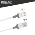 thumbnail image 2 of Scosche CA4WG-SP Strikeline 4ft Fast Charge & Sync USB-A to USB-C Charging Cable White/Gray, 2 of 5