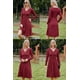 thumbnail image 3 of Vestido OUGES para mujer, cuello en V, cuello en V, casual, de trabajo, con bolsillos, 3 of 6