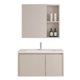 thumbnail image 2 of Gabinete de baño para apartamento pequeño, combinación de fibra de carbono de fábrica con lavabo de cerámica integrado, inodoro para lavabo, 2 of 4