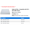 thumbnail image 2 of Cabin Air Filter - Compatible with 2015 - 2021 GMC Canyon 2016 2017 2018 2019 2020, 2 of 2