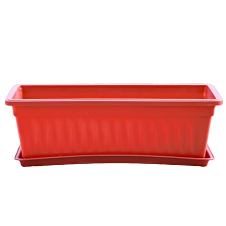 Balcony Rectangular Plant Pot Plastic Flower Garden Balcony Rectangular Plant Pot Plastic Flower Garden Nursery Pots Container For Growing Vegetables Red