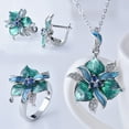 thumbnail image 2 of Funie Boucles d'Oreilles Boucles d'Oreilles Pendentif Fleur en Émail Incrusté Femmes Bijoux, 2 of 8