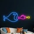 thumbnail image 3 of Handmadetneonsign Big Fish Eat Small Fish Neon Sign, Fish Wall Art Decor, Sea Fish Wall Decor, 3 of 4