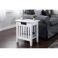 thumbnail image 3 of AFI Mission Solid Wood 14" End Table with Built in Charger in White, 3 of 10