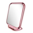 thumbnail image 3 of Espejo de maquillaje portátil con asa plegable para tocador de mesa de dormitorio Cuadrado rosa, 3 of 5
