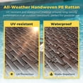 thumbnail image 7 of Homall 25.59×15.75×7.1in Rattan Floating Pool Tray Wicker Serving Tray for Food Drinks Floats for Spas Pool Parties, Brown, 7 of 7