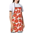 thumbnail image 3 of Naloa 1Pack Adjustable Bib Apron Waterdrop Resistant Cooking Kitchen Aprons for Women Men Chef, Tomatoes Print, 3 of 8