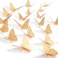 thumbnail image 1 of 3D Butterfly Decoration - 12 Pcs - Wall Decor DIY Home Decorations Removable Wall Decals Murals for Home Living Room Babys Bedroom Showcase Nursery Ar, 1 of 5