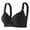 Black, variant on Solid Color Lace Bandeau Bra Sheer Mesh Back Seamless Bralette for Women
