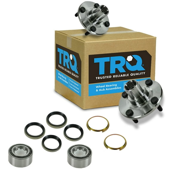 TRQ Front Wheel Hub & Bearing Pair Set Kit for 93-02 Corolla Prizm BHA53164