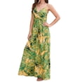 thumbnail image 3 of Lucakuins - Vestido largo de verano para mujer, sin mangas, sin espalda, cuello en V profundo, bohemio, floral Lucakuins  moda, 3 of 9