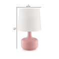 thumbnail image 5 of Benzara BM240454 Table Lamp with Teardrop Metal Base & Fabric Shade, Pink, 5 of 5