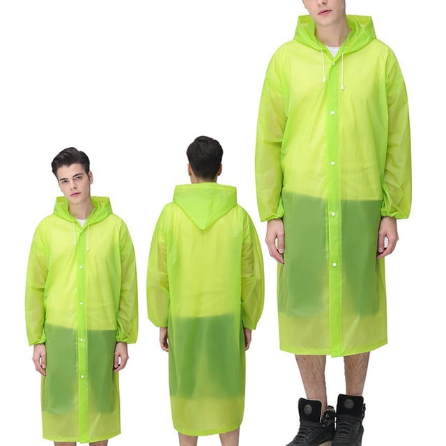 WREESH Imperméable de Voyage pour Hommes Mode Adulte Épais Transparent EVC Imperméable