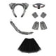 thumbnail image 2 of Decoraciones de Halloween, disfraz de hombre lobo con orejas de lobo, diadema, guantes, cola y máscara de lobo para hombres, mujeres, niños y niñas en un solo kit de accesorios de Halloween. Accesorio, 2 of 6