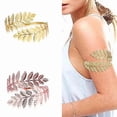thumbnail image 2 of Metal Greek Roman Laurel Leaf Bracelet Armband Upper Arm Cuff Armlet YydsSilver, 2 of 4