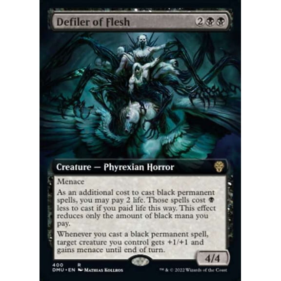 MtG Dominaria United Rare Defiler of Flesh (Extended Art FOIL) #400