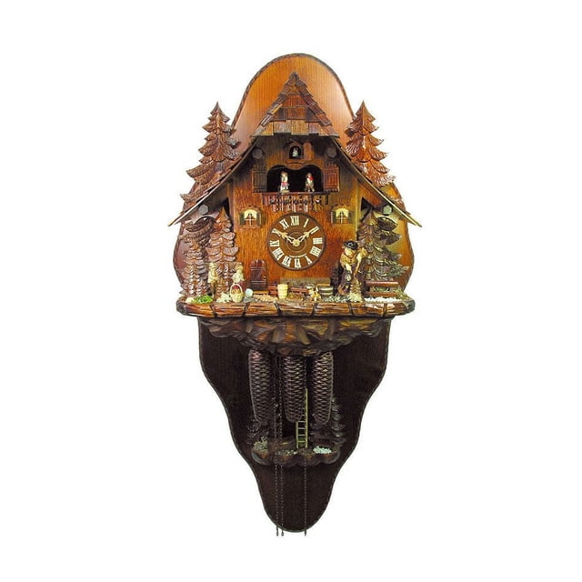 Horloges Coucou Maison de Sorcière avec Avion Arrière