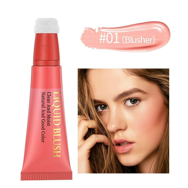 Liquid Blusher Stick With Cushion Applicator Moisturizing Face Contouring Highlighter Blush Makeup Cosmetic