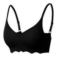 thumbnail image 3 of Everyday Bras for Women Womens Sports Bra Pack Running Girl Sports Bra Front Closure Bra No Wire Push up Bra Women's Push up Bras Women Bra Pack Workout Bra for Women Wireless Full Coverage Black XL, 3 of 4