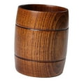 thumbnail image 4 of Esquirla Wooden Cup Teacup 330ml Handmade Japanese Simple Barrel Shaped Wooden Beer Mug for Milk Hot Drinks Coffee Juice for Men Women, 4 of 8