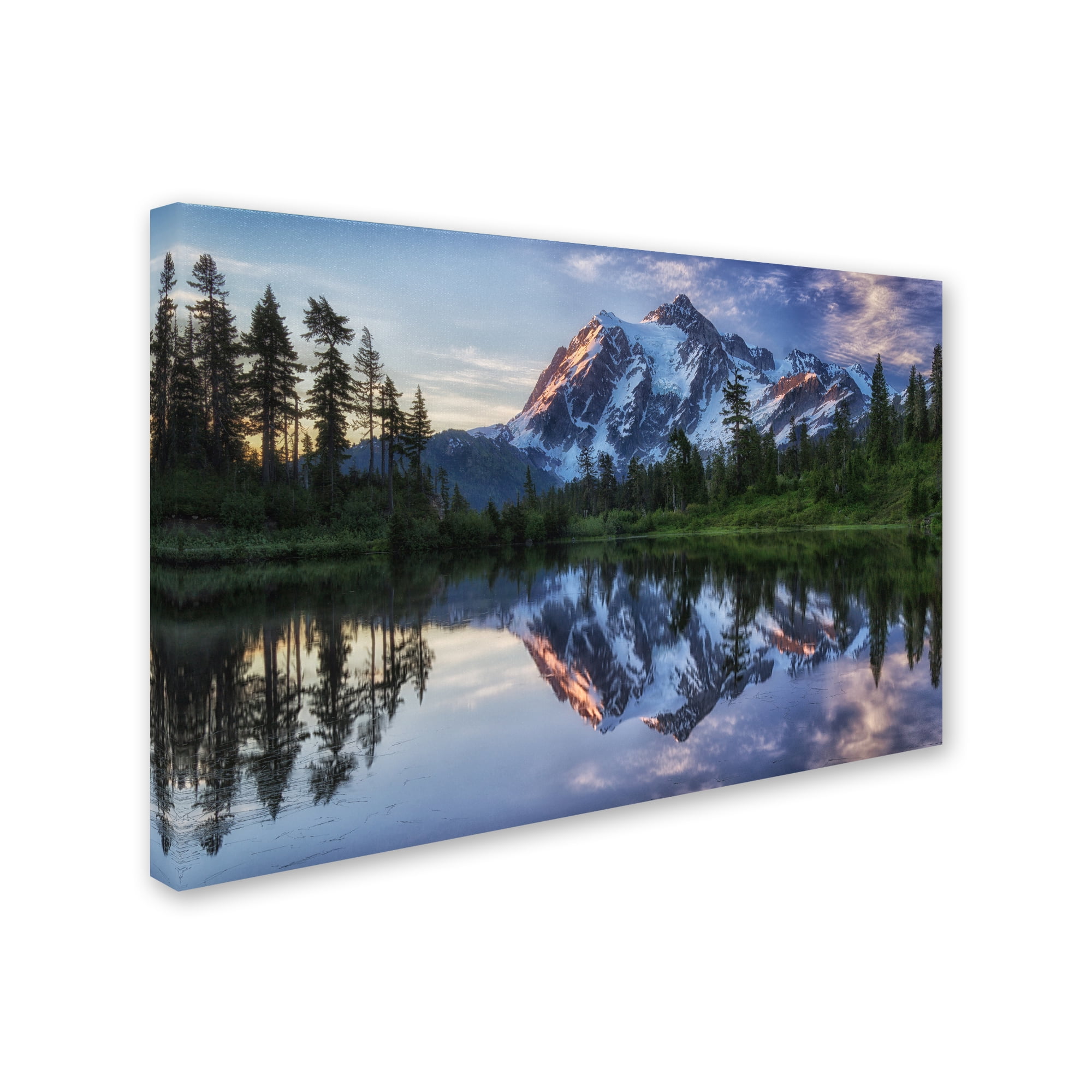 James K Papp 'Sunrise On Mount Shuksan' Canvas Art