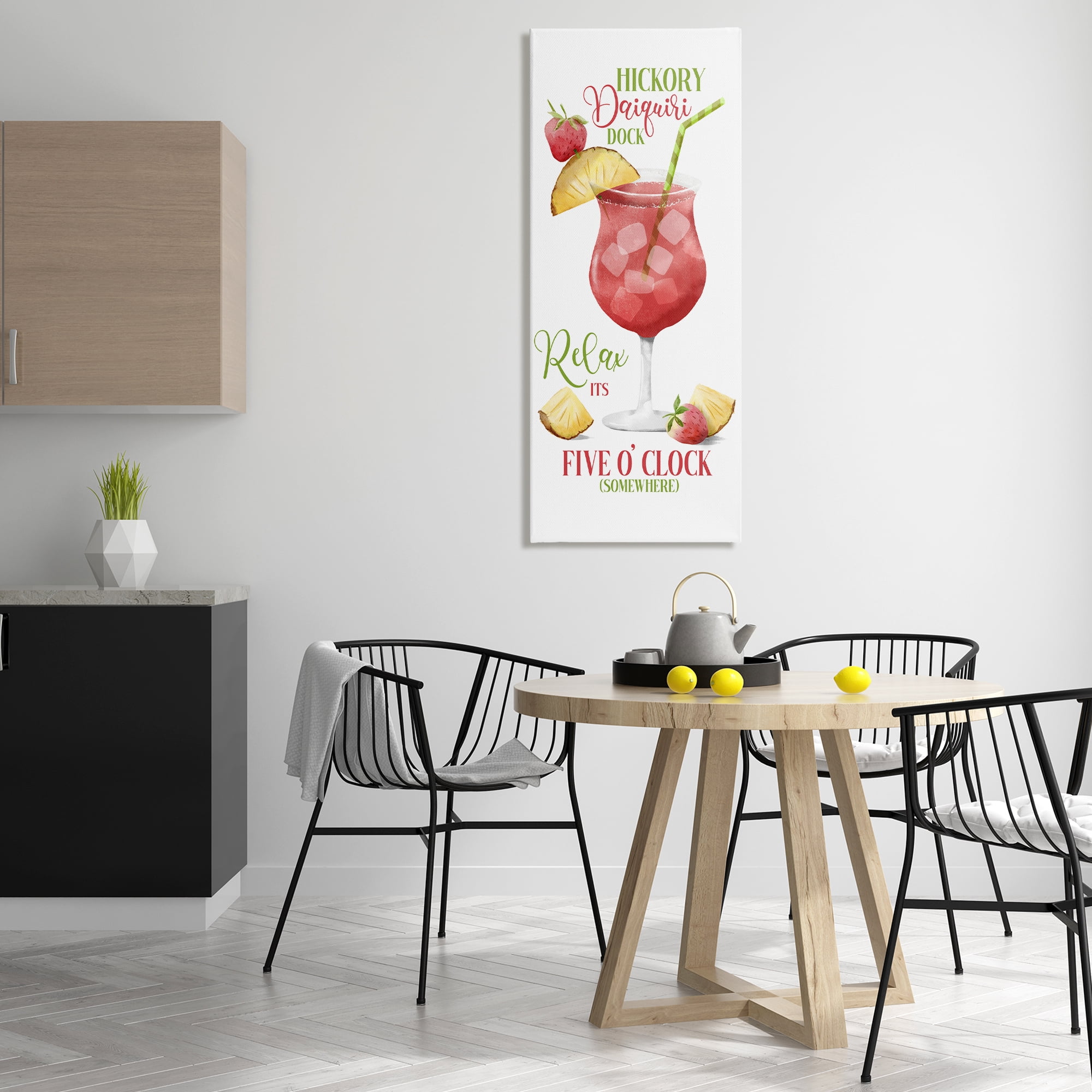 Stupell Industries Fun Cocktail Expression Food & Beverage Painting Wrapped Canvas Art Print Wall Art, 20 x 48