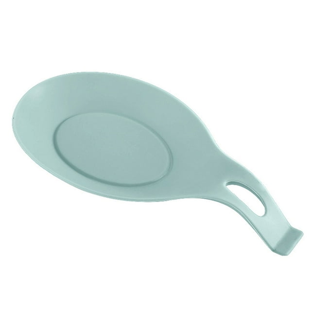 Graflsoa Vibrant Silicone Spoon Rest for Kitchen Utensils, Heat-Resistant and Easy-Clean Dish Pad, Decorative Kitchen Accessory in Light Green
