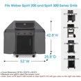 thumbnail image 4 of Cubierta para parrilla de 52 pulgadas para Weber Spirit series 200 y 300, cubierta para parrilla de barbacoa para parrilla al aire libre, cubierta para barbacoa resistente al agua, cubierta para, 4 of 5