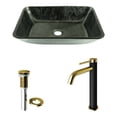thumbnail image 2 of Vigo Vgt2022 Donatello 18" Rectangular Glass Vessel Bathroom Sink - Grey, 2 of 10