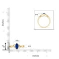 thumbnail image 5 of ANGARA Natural Blue Sapphire Engagement Ring with Diamonds in 14K Yellow Gold for Women (Size-8x4mm) | September Birthstone, Anniversary, Jewelry Gift for Women | Natural Sapphire Ring, 5 of 10