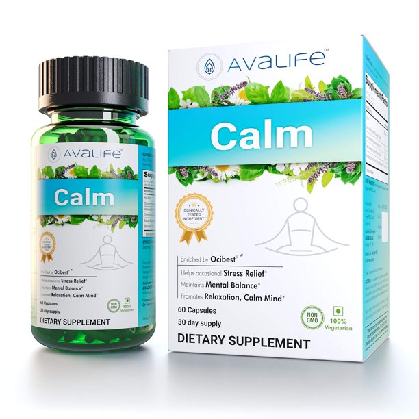 Avalife Calm NAT Ural Stress & Anxiety Relief Supplements for